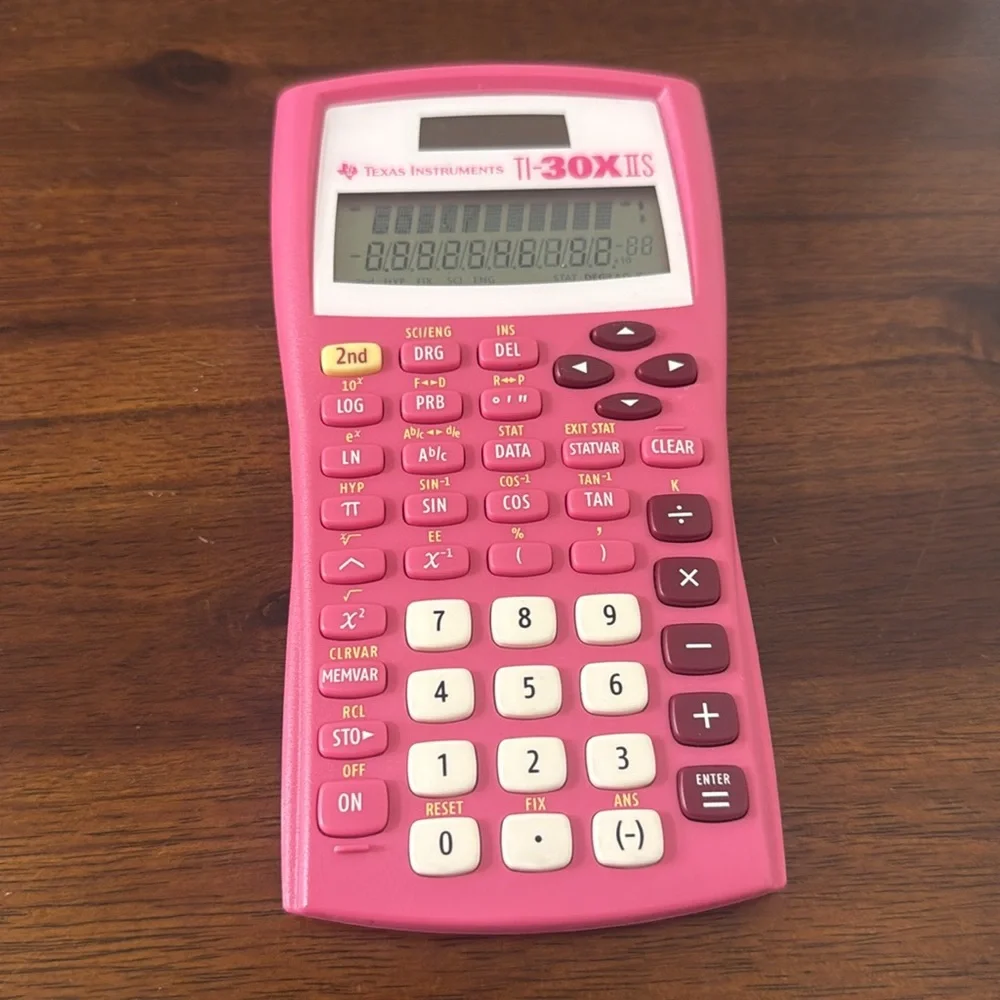 Texas Instruments TI-30X IIS Solar Scientific Calculator Hot Pink - Picture 2 of 4